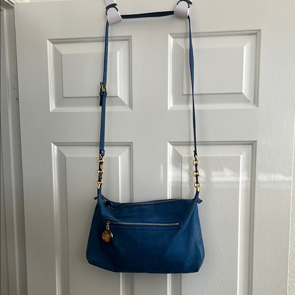 Fendi Vitello Savana Forever Blue Leather Crossbody Bag authentic - Picture 2 of 16